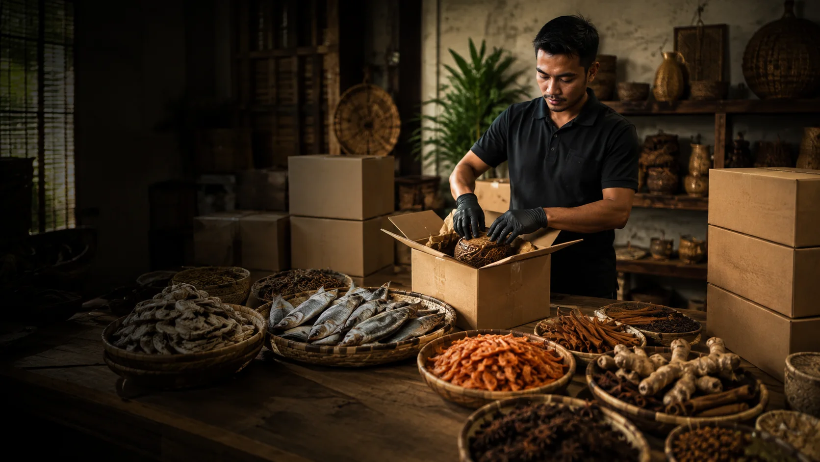 Indonesia Origins export preparation and careful product packing