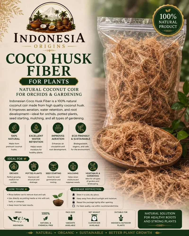 Natural Coconut Coir / Coco Husk Fiber — Indonesia Origins product