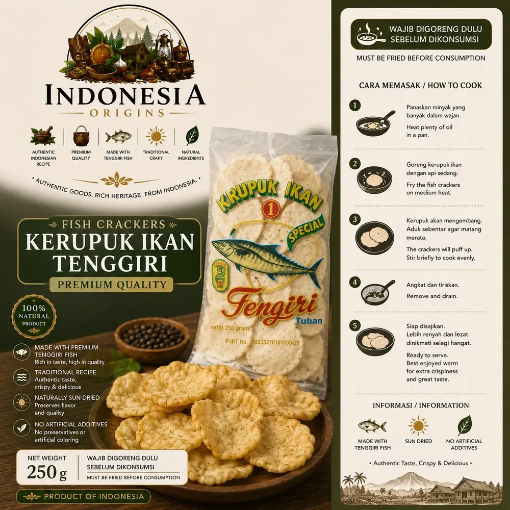 Fish Crackers / Kerupuk Ikan Tenggiri — Indonesia Origins product