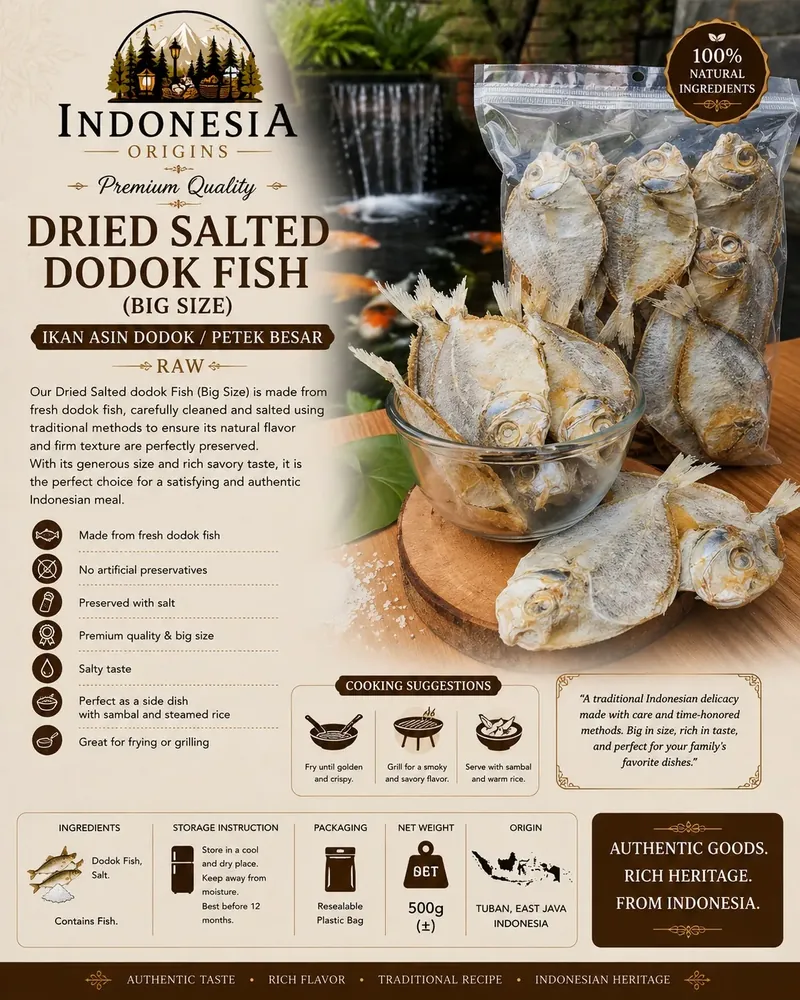 Dried Salted Dodok Fish (Big Size) — Indonesia Origins product